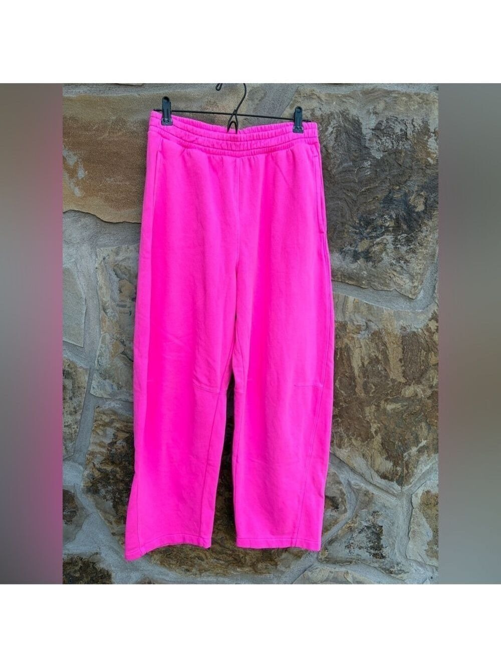 Gap Barbiecore Beachy Comfy Cozy Pink Pull-On Barrel Sweatpants NWOT XXL Casual - Picture 6 of 8